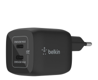 BELKIN podwójna ścienna 45W USB-C GAN z PPS czarna WCH011vfBK - 1121654 - zdjęcie 1